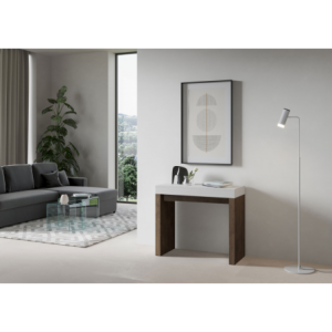 Zoom Consolle allungabile 90x40/196 cm Roxell Mix Small piano Bianco Frassino