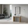 Consolle allungabile 90x40/196 cm Roxell Mix Small piano Bianco Frassino