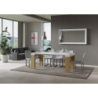 Consolle allungabile 90x40/196 cm Roxell Mix Small piano Bianco Frassino