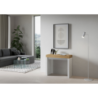 Consolle allungabile 90x40/196 cm Roxell Mix Small piano Bianco Frassino