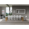 Consolle allungabile 90x40/300 cm Roxell Mix piano Bianco Frassino