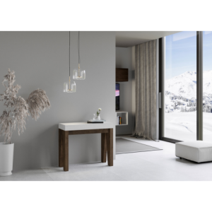 Zoom Consolle allungabile 90x40/196 cm Naxy Mix Small piano Bianco Frassino