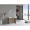 Consolle allungabile 90x40/196 cm Naxy Mix Small piano Bianco Frassino