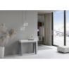 Consolle allungabile 90x40/196 cm Naxy Mix Small piano Bianco Frassino