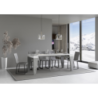 Consolle allungabile 90x40/196 cm Naxy Mix Small piano Bianco Frassino