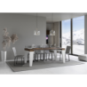 Consolle allungabile 90x40/196 cm Naxy Mix Small piano Bianco Frassino