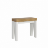 Consolle allungabile 90x40/196 cm Naxy Mix Small piano Bianco Frassino