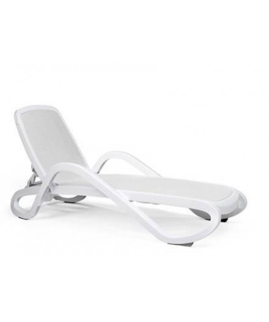 Lettino Alfa in polipropilene Made in Italy - set da 2 bianco