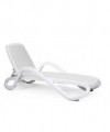 Lettino Alfa in polipropilene Made in Italy - set da 2 bianco