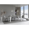 Consolle allungabile 90x40/196 cm Naxy Mix Small piano Bianco Frassino