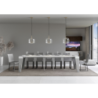 Consolle allungabile 90x40/300 cm Naxy Mix piano Bianco Frassino