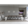 Consolle allungabile 90x40/300 cm Naxy Mix piano Bianco Frassino