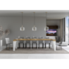 Consolle allungabile 90x40/300 cm Naxy Mix piano Bianco Frassino