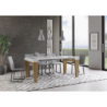 Consolle allungabile 90x40/300 cm Spimbo Mix piano Bianco Frassino