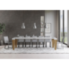 Consolle allungabile 90x40/300 cm Spimbo Mix piano Bianco Frassino