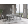 Consolle allungabile 90x40/300 cm Spimbo Mix piano Bianco Frassino