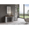 Consolle allungabile 90x40/300 cm Spimbo Mix piano Bianco Frassino