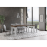 Consolle allungabile 90x40/300 cm Spimbo Mix piano Bianco Frassino