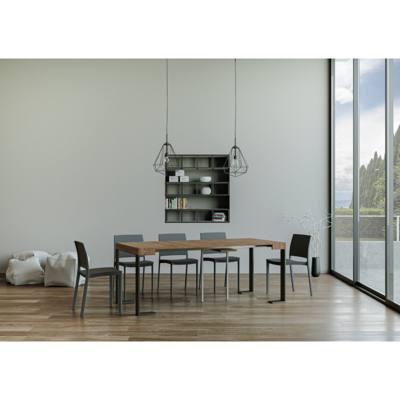 Consolle allungabile 90x40/190 cm Orchidea Small telaio Antracite