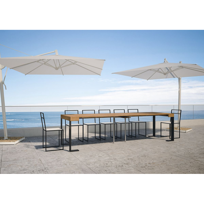 Consolle allungabile 90x40/290 cm Orchidea telaio Antracite