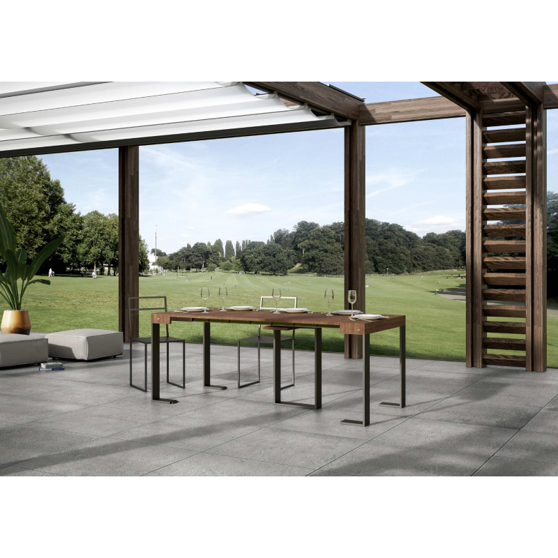 Consolle allungabile 90x40/290 cm Primula telaio Antracite