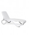 Lettino Omega in polipropilene Made in Italy - set da 2 bianco
