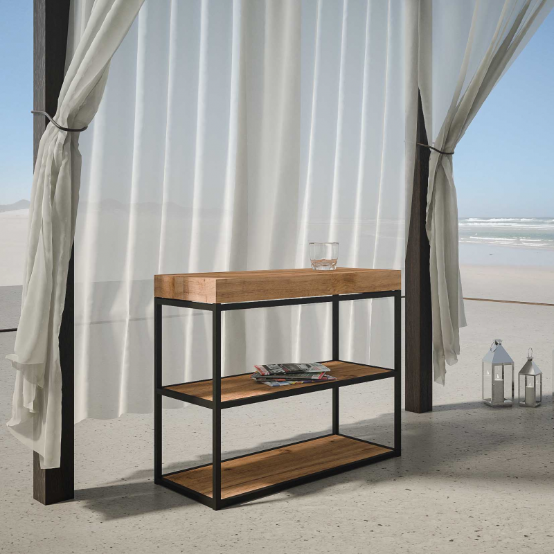 Consolle allungabile 90x40/290 cm Camelia telaio Antracite