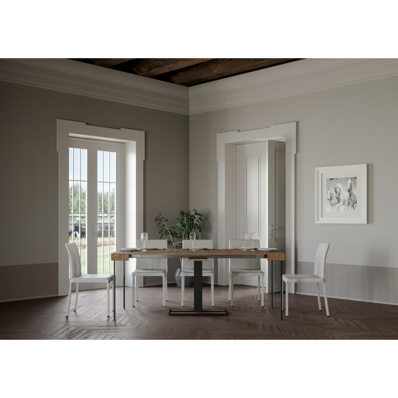 Consolle allungabile 90x40/290 cm Mimosa telaio Antracite