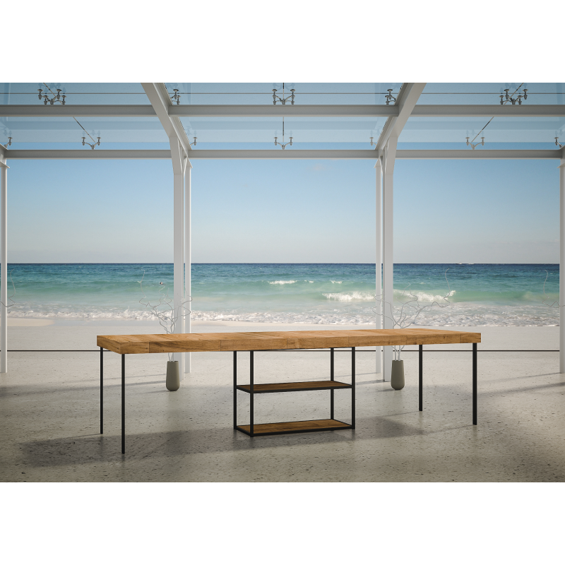 Consolle allungabile 90x40/290 cm Plano Premium telaio Antracite