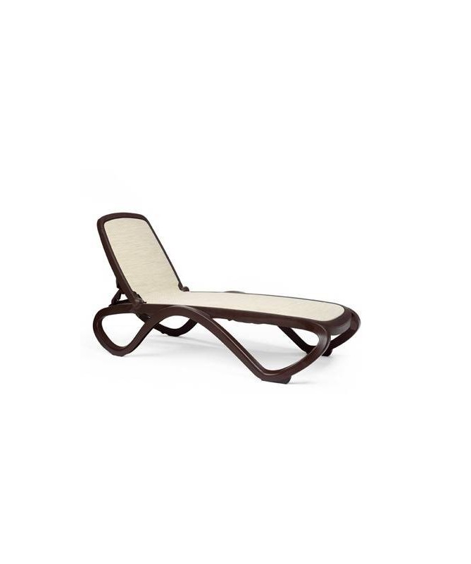 Lettino Omega in polipropilene Made in Italy - set da 2 caffè e beige