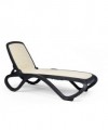Lettino Omega in polipropilene Made in Italy - set da 2 antracite e beige