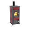 Alice 480 AZ stufa a legna in ceramica e ghisa rosso 6.5kW