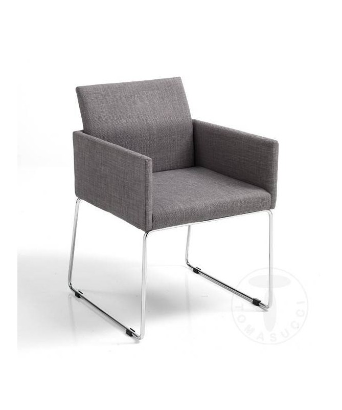 Sedia in tessuto Emma Moka - set da 2 grigio