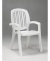 SET 4 POLTRONE IMPILABILI CRETA IN POLIPROPILENE BIANCO MADE IN ITALY