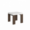 Tavolo allungabile 90x90/246 cm Roxell Mix piano Bianco Frassino - gambe Noce