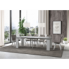 Tavolo allungabile 90x90/246 cm Roxell Mix piano Bianco Frassino - gambe Noce
