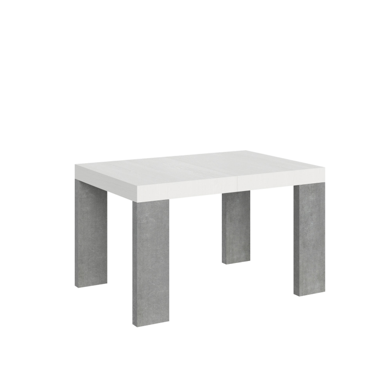 Tavolo allungabile 90x130/234 cm Roxell Mix piano Bianco Frassino - gambe Noce