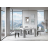 Tavolo allungabile 90x130/234 cm Roxell Mix piano Bianco Frassino - gambe Noce