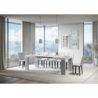 Tavolo allungabile 90x130/234 cm Roxell Mix piano Bianco Frassino - gambe Noce