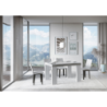 Tavolo allungabile 90x130/234 cm Roxell Mix piano Bianco Frassino - gambe Noce