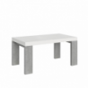 Tavolo allungabile 90x160/264 cm Roxell Mix piano Bianco Frassino - gambe Noce