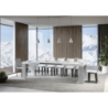 Tavolo allungabile 90x160/264 cm Roxell Mix piano Bianco Frassino - gambe Noce