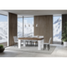 Tavolo allungabile 90x180/284 cm Roxell Mix piano Bianco Frassino - gambe Noce