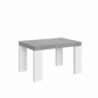 Tavolo allungabile 90x130/390 cm Roxell Mix piano Bianco Frassino - gambe Noce