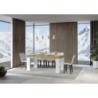 Tavolo allungabile 90x180/440 cm Roxell Mix piano Bianco Frassino - gambe Noce