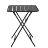Set Tavolo metallo + 2 Sedie metallo rovigo pieghevole antracite cm 44x53h45/86