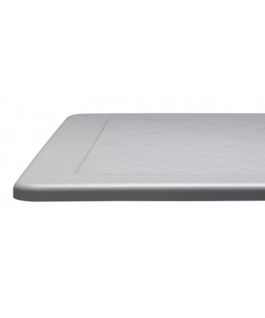 Tavolo Dodo 70x70 con piano in polipropilene e colonna in alluminio anodizzato