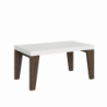 Tavolo allungabile 90x160/264 cm Naxy Mix piano Bianco Frassino - gambe Noce