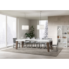 Tavolo allungabile 90x160/264 cm Naxy Mix piano Bianco Frassino - gambe Noce
