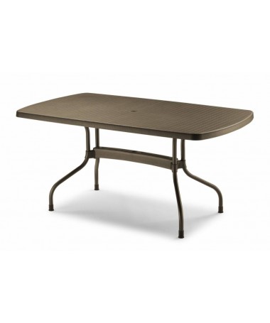 Tavolo Olimpo ribaltabile 160 x 90 in tecnopolimero intrecciato e alluminio